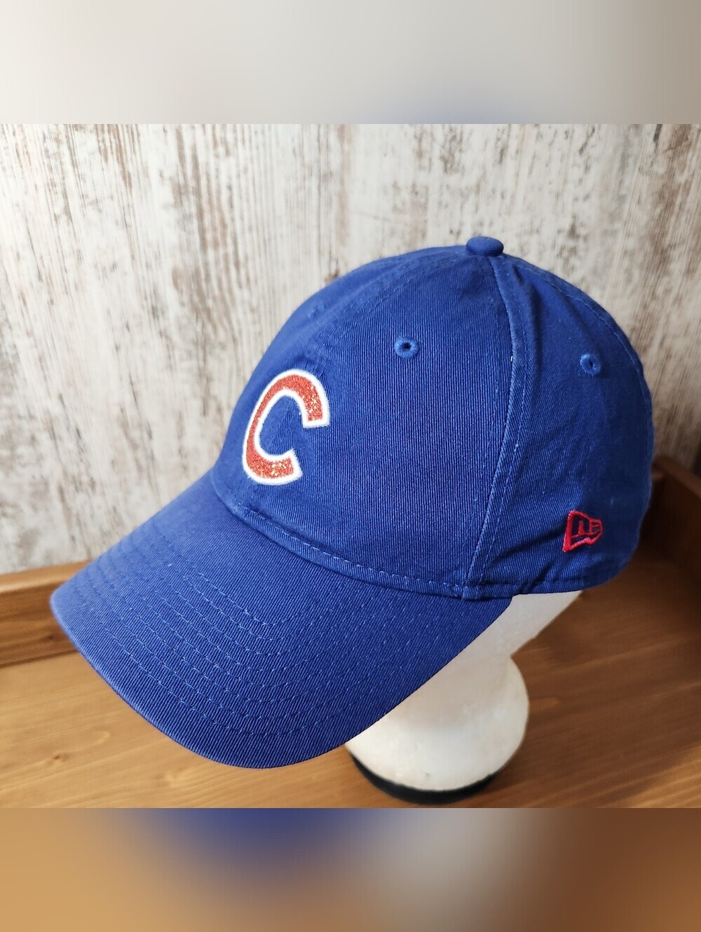 New Era 9Twenty MLB Chicago Cubs Women's Baseball Cap Hat Glitter "C" Adjustable